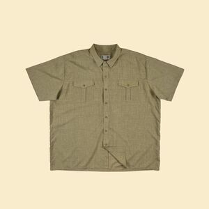 1990s light green mens shirt by Haband, vintage 90s casual short sleeve